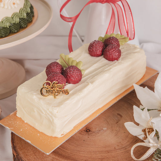 Christmas 2024: Raspberry Mango Log Cake