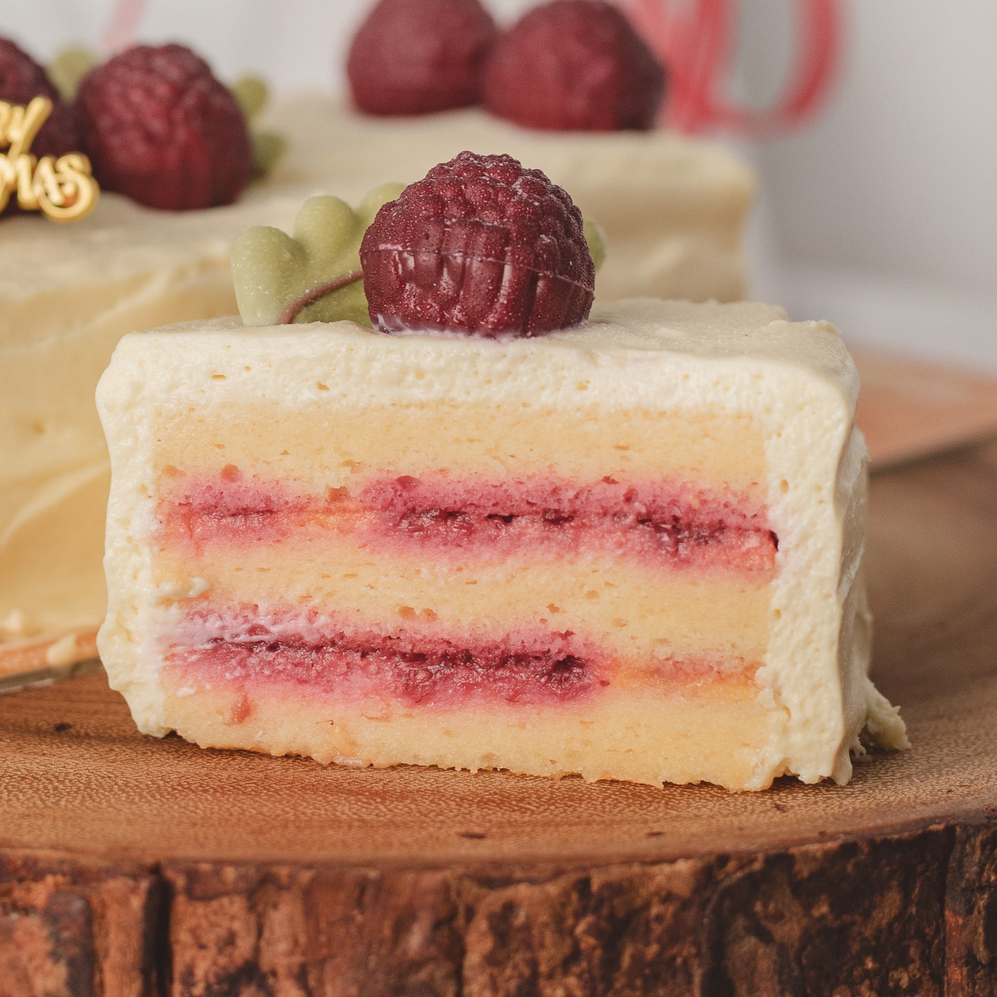 Christmas 2024: Raspberry Mango Log Cake